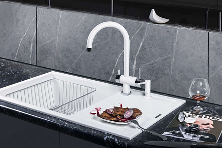 Кухонная мойка Omoikiri Sumi 86-WH 86х50 белый