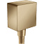 Шланговое подключение Hansgrohe Fixfit Square 26455140 шлифованная бронза