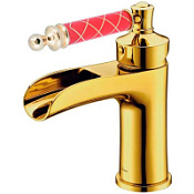 Смеситель Boheme Vogue 211-MR-R для раковины, золото/рубиновый Murano