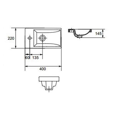 Мебельная раковина Style Line Como 40 белый