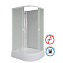 Душевая кабина Niagara Promo P90/80/26L/MT/BK 90x80x195 матовый/белый - фото 2