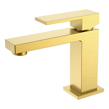 Смеситель Boheme Qubic 471-MG для раковины, золото матовое