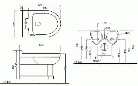 Унитаз подвесной Jaquar Kubix-F QNS-WHT-7951 белый