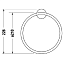 Полотенцедержатель  Duravit Starck T 0099474600 кольцо, черный матовый - фото 2