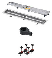 Душевой лоток Tece TECEdrainline 100 см с решеткой, сифоном и опорами