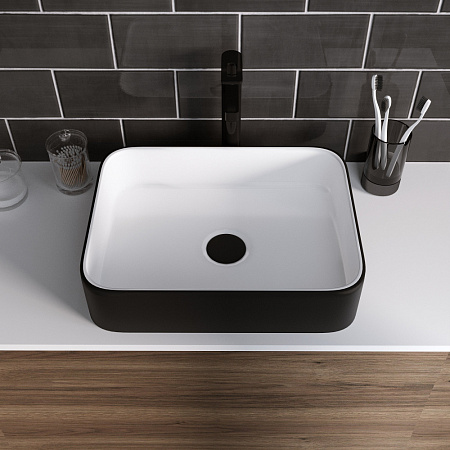 Мебельная раковина Grossman GR-4043BW 50 белая, черная