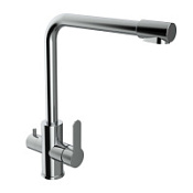 Смеситель Orange Steel M99-008cr для кухонной мойки, с каналом питьевой воды, хром