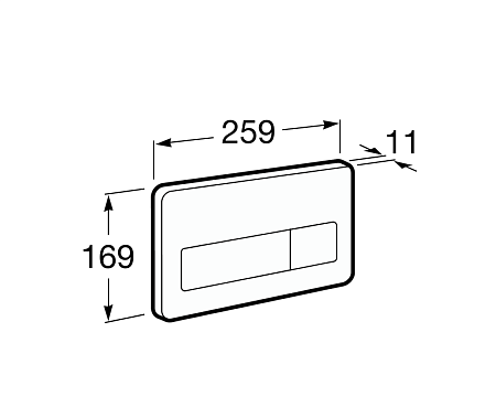 Кнопка смыва Roca PL3 890097004 нержавеющая сталь