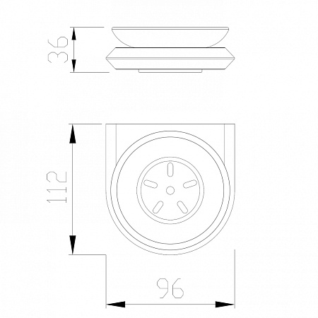 Мыльница ABBER Nord AA1558B черный матовый