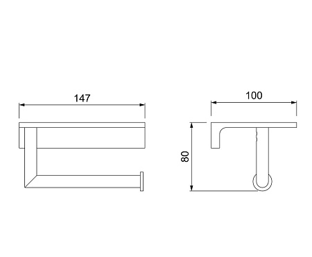 Бумагодержатель с полкой для телефона Timo Selene 10040/00 хром