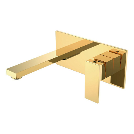 Смеситель Boheme Qubic 475-G для раковины, золото