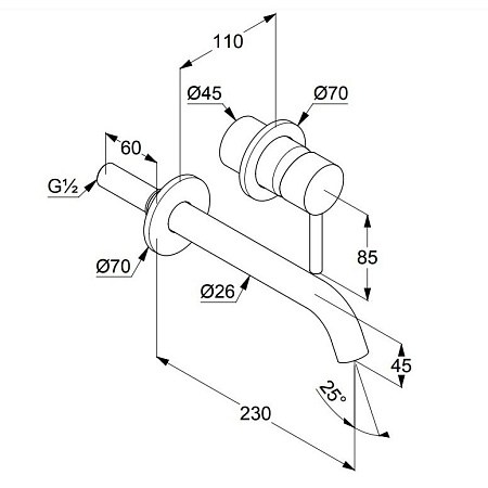 Смеситель Kludi Bozz 38245N076 для раковины, золото брашированное
