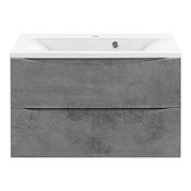 Тумба с раковиной Vincea Mia VMC-2MA800BT 80 подвесная, 2 выкатных ящика, Beton