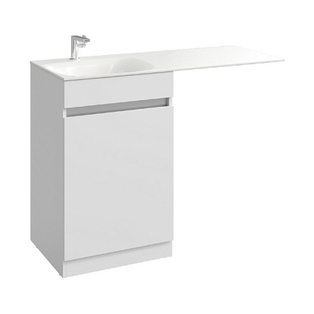 Мебель для ванной Aqwella Forma FOR0105KL 55 с бельевой корзиной, белая