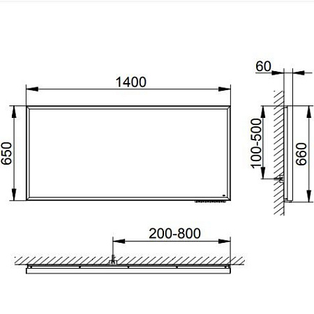 Зеркало Keuco Royal Lumos 14598175000 140 см