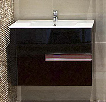 Тумба под раковину Roca Victoria Nord Black ZRU9000097 80 см, черная