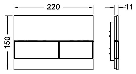 Кнопка смыва Tece Square 9 240 800 белая