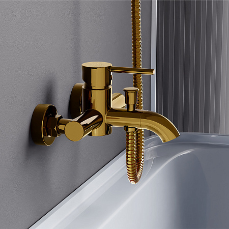 Смеситель Damixa Scandinavian Pure 361000600 для ванны с душем, золото