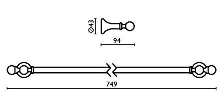 Полотенцедержатель Bagno & Associati Folie FS21252 ORO