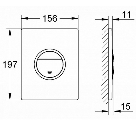 Кнопка смыва Grohe Nova Cosmopolitan Light 38809000 хром