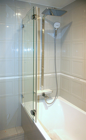 Шторка на ванну Gutewetter LUX PEARL GV-002A 80x150 L прозрачное стекло/CH25