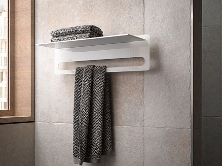 Полка Keuco Edition 400 11575170030 алюминий анодированный серебристый/стекло глянцевое белое