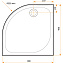 Поддон Merlyn Quadrant Tray WTQUW90 усиленный акрил 90x90 - фото 2