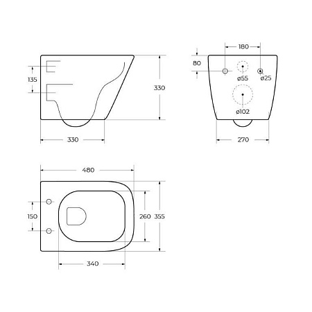 Унитаз подвесной BelBagno Due BB3103CHR/SC белый