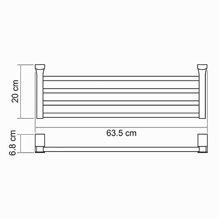 Полотенцедержатель WasserKRAFT Leine K-5011 65 хром