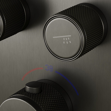 Душевой комплект Sancos Space SC3006GMG вороненая сталь