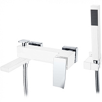 Смеситель Boheme Q 143-WCR.2 для ванны с душем, белый/хром