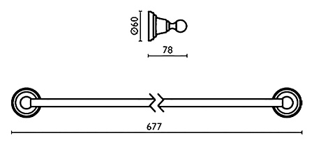 Полотенцедержатель Bagno & Associati Canova CA21292 BR