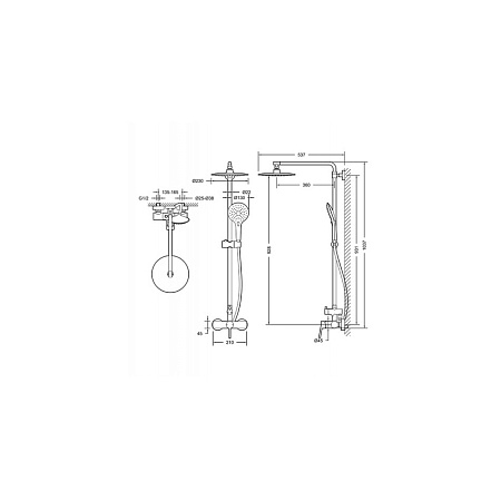 Душевая стойка Bravat Palace F9172217CP-A-RUS хром