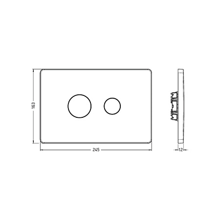Кнопка смыва ArtCeram File 703.000.05 белый