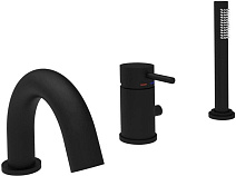 Смеситель Paffoni Light LIG047NO на борт ванны, черный матовый