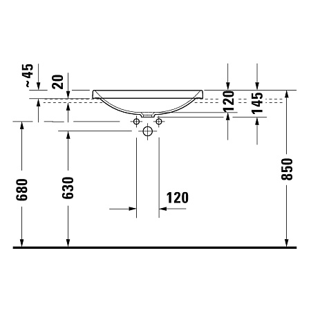 Раковина Duravit D-Neo 0358600079 60x44 белый 