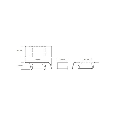 Держатель туалетной бумаги Bemeta Organic 157112161 двойной с полкой