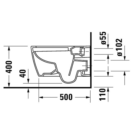 Унитаз подвесной Duravit ME by Starck 45790920A1 микролифт