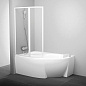 Шторка на ванну Ravak Supernova VSK2 Rosa 150 L 76L8010041 Rain, белый