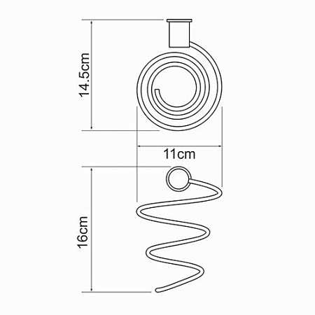 Держатель фена WasserKRAFT K-1080 хром