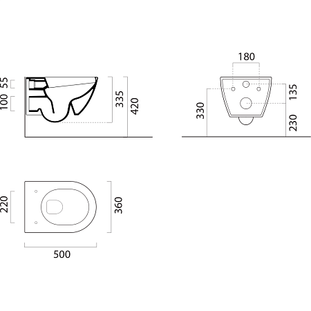 Унитаз подвесной GSI Pura 881609 Biela Matte