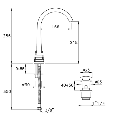Смеситель Stella Titian TT 00117 CR00  для раковины, хром