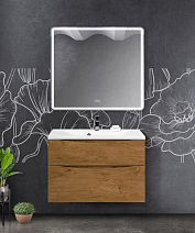 Мебель для ванной BelBagno Marino MARINO-H60-800-2C-SO-RN-P + BB800/450-LV-MR-P 80 rovere nature Мебель для ванной BelBagno Marino MARINO-H60-800-2C-SO-RN-P + BB800/450-LV-MR-P 80 rovere nature