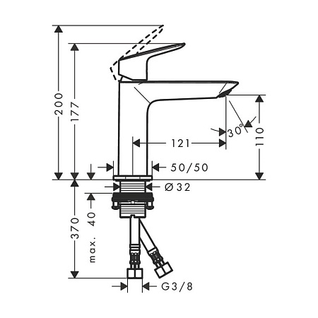 Смеситель Hansgrohe Logis Fine 71253000 для раковины, хром