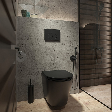 Кнопка смыва IDDIS Unisteel UNS01MBi77 черный