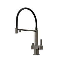 Смеситель для кухонной мойки Sancos Moro SC4006GG вороненая сталь/черный