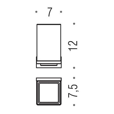 Стакан подвесной Colombo Look B1602.NM-VAN черный матовый