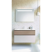 Мебель для ванной Burgbad Fiumo SFXN102F3956FOT45G0200C0001*1 белый глянцевый/кашемир. дубовый