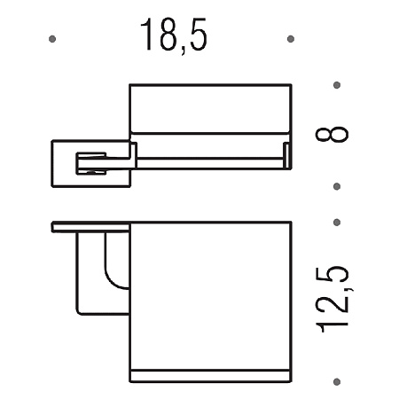 Держатель туалетной бумаги Colombo Look B1691.NM черный матовый