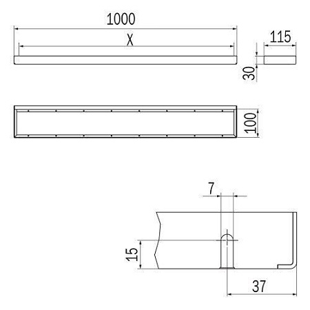 Рейлинг Inda Indissima Barra A8883INE 100 черный матовый